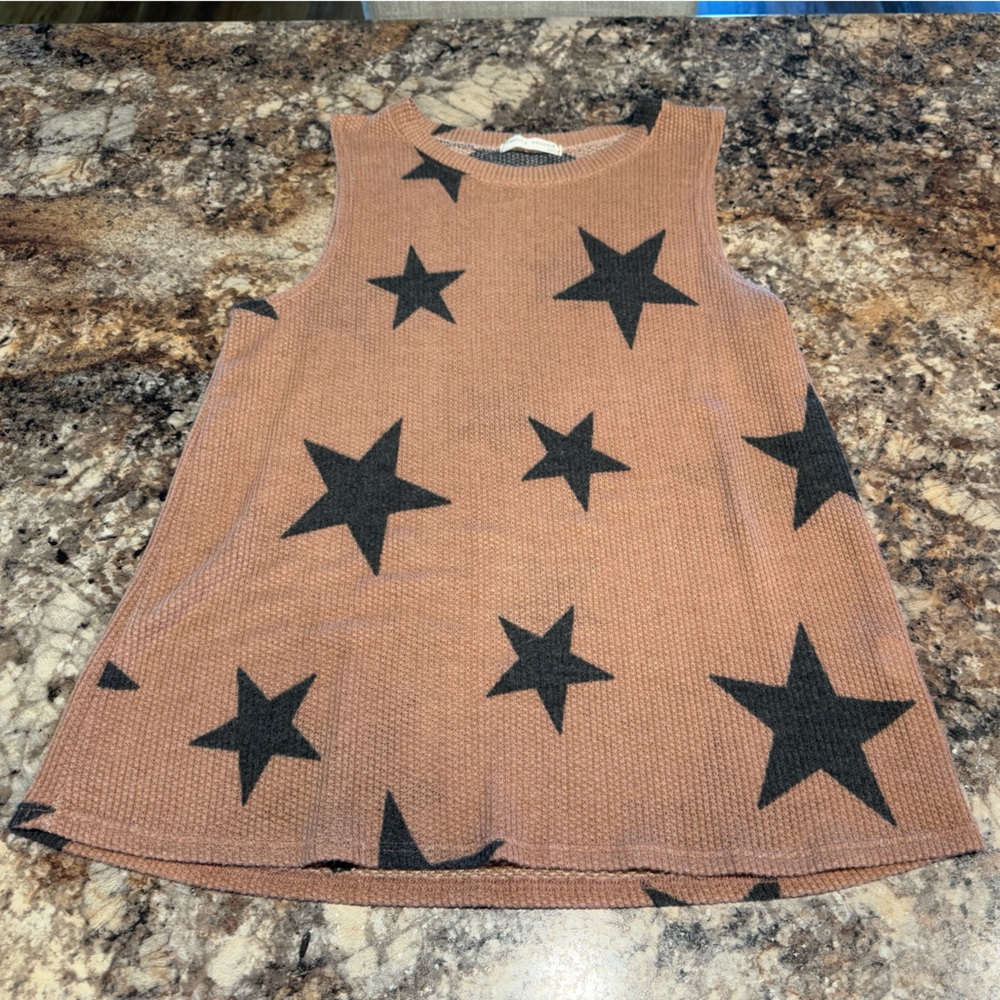 Twenty Second Tan Knit Star Tank